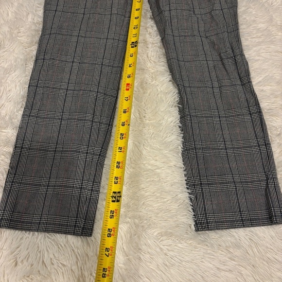 Banana Republic Women's Grey Multi Plaid Sloan Slim Ankle Pants size 4 - Picture 4 of 13